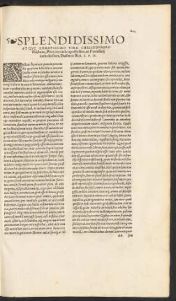 Splendidissimo Atque Ornatissimo Viro Christophoro Fischero ... Erasmus Rot. S. P. D.