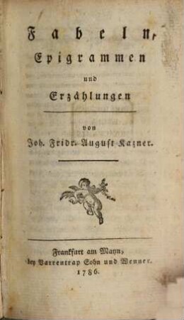 Fabeln, Epigrammen und Erzählungen