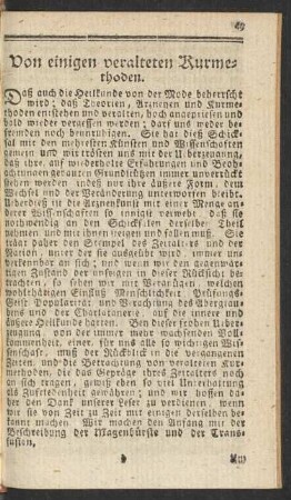 Von einigen veralteten Kurmethoden