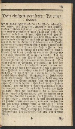 Von einigen veralteten Kurmethoden