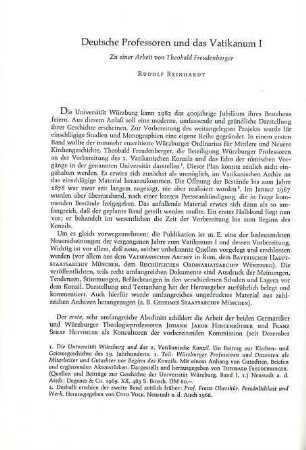 30-35 Deutsche Professoren und das Vatikanum I