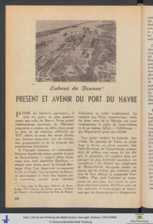 Labeur en France. Present et avenir du Port du Havre.