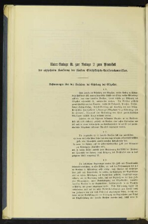 Unter-Anlage B. zur Anlage 2 zum Protokoll der achtzehnten Konferenz der fünften Elbschiffahrts-Revisionskommission.