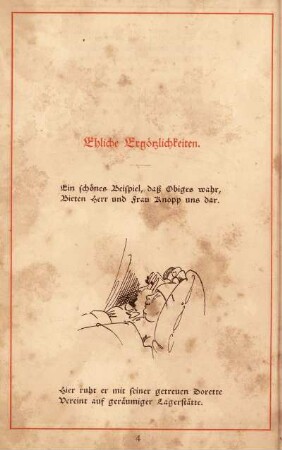 Ehliche Ergötzlichkeiten.