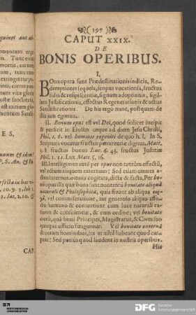 Caput XXIX. De Bonis Operibus.
