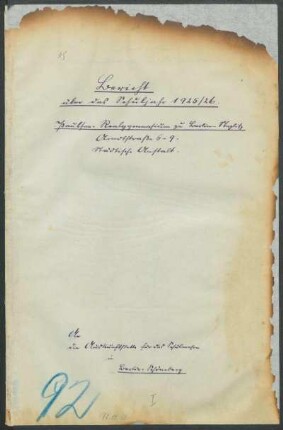 1925/26: Bericht ... - 1925/26