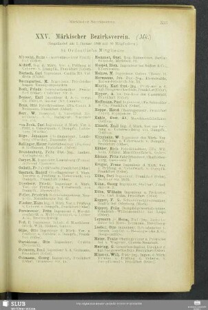 XXV. Märkischer Bezirksverein.