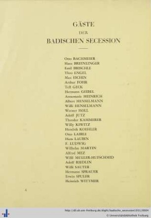 Gäste der Badischen Secession.