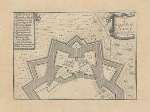 Plan de la Citadelle de Nancy