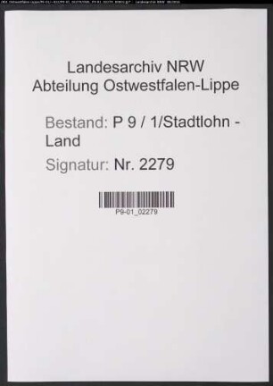 Sterberegister Standesamt Stadtlohn-Land