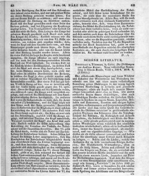 Kerner, J.: Die Dichtungen. Neue vollständige Sammlung in einem Bande. Stuttgart, Tübingen: Cotta 1834