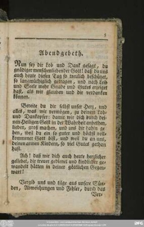Abendgebeth.