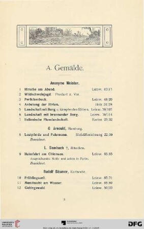 A. Gemälde (Nr. 1-117)