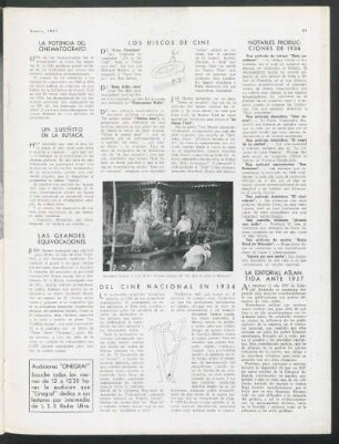 Los discos de cine - Del cine nacional en 1936