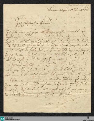 Brief von Jan Křtitel Václav Kalivoda an C. F. Peters (Firma) vom 10.12.1831 - Don Mus. Autogr. 20