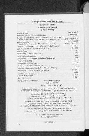 Wichtige Telefonnummern und Adressen