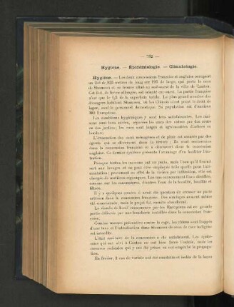 Hygiene. - Epidemiologie. - Climatologie.