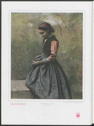 Arte francés - Pensativa : Óleo de Corot, de la colección del Doctor Francisco Llovet