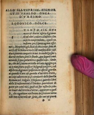 Il primo libro delle transformazioni