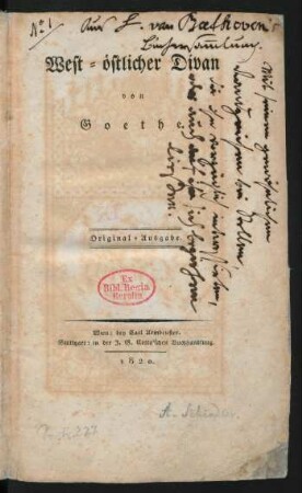 West-östlicher Divan