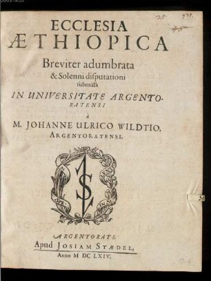 Ecclesia Aethiopica breviter adumbrata