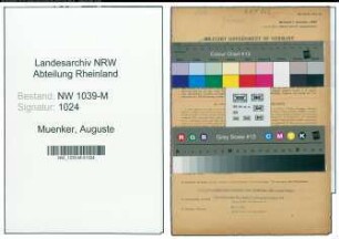 Entnazifizierung Auguste Muenker , geb. 15.02.1891 ()