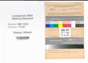 Entnazifizierung Wilhelm Roewer , geb. 23.05.1909 (Polizeibeamter)