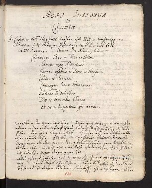 Mors Iustorum in Casimiro.