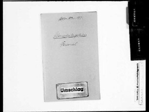 Stellen und Personal: Miszellen (1883-1897)