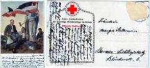 Postkarte des Roten Kreuzes