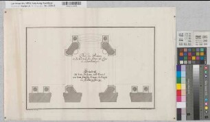 Ludwigsburg (Ludwigsburg) Baupläne des Schlosses 9. Grundriß des Balkons und Portals am Corps du Logis 1727 o.M. 30 x 46 Druck: Jer. Wolff