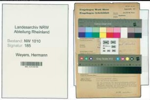 Entnazifizierung Hermann Weyers , geb. 08.07.1896 (Reichsbankangestellter)