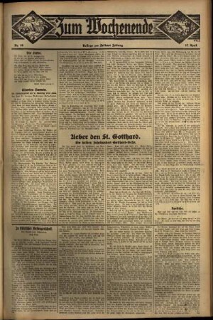 Zweite Ausgabe vom Sonntag, den 17. April 1932.