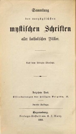 Leben und Offenbarungen der heiligen Brigitta, 4. Offenbarungen ; 4. Theil