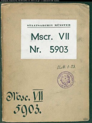 Einnahmebuch der Stadt Brilon