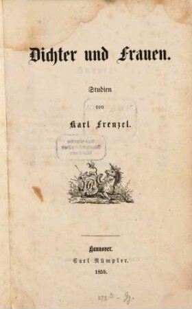 Dichter und Frauen : Studien, 1