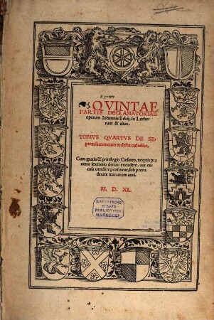 ... Pars Opervm Iohan. Eckii Contra Lvddervm, 5,4. De Septem sacramentis ecclesiae catholice