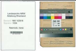 Entnazifizierung Irene Nawrocki , geb. 29.01.1920 ()