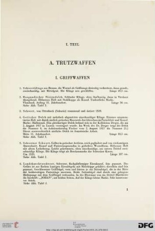 A. Trutzwaffen (Nr. 1-36)