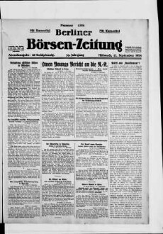 Berliner Börsen-Zeitung, Abendausgabe