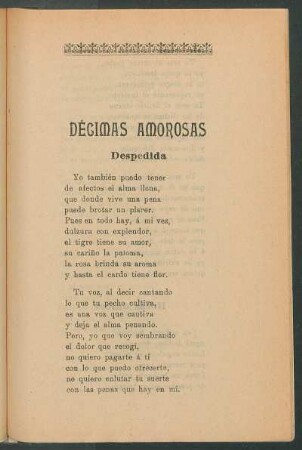 Décimas amorosas