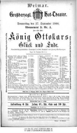 König Ottokars Glück und Ende
