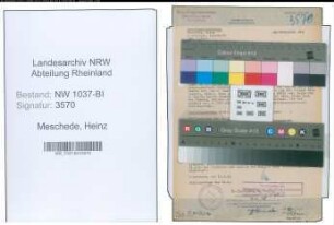 Entnazifizierung Heinz Meschede , geb. 07.06.1903 ()