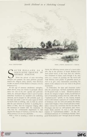 11: South Holland as a sketching ground