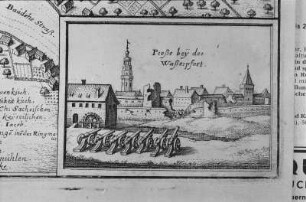 Zittau. Pfortmühle, Ausschnitt aus: Die Stadt Zittau 1643 (Sign.: VIII 129)