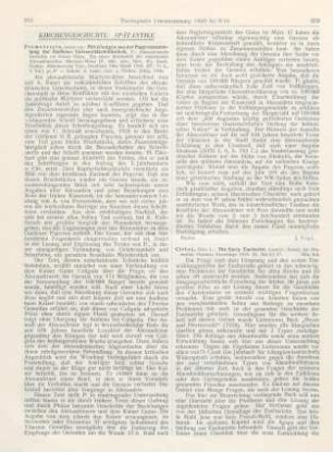 252-254 [Rezension] Cirlot, Felix L., The Early Eucharist