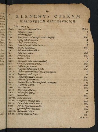 23-24, Elenchus Operum