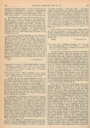 495-496 [Rezension] Das Dankgebet der Kirche