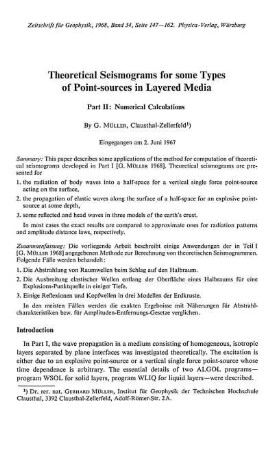 Theoretical seismograms for some types of point-sources in layered media