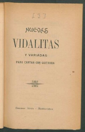 Nuevas vidalitas y variadas para cantar con guitarra